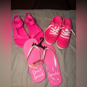 Pink Shoes Bundle — Sandals, Flip Flops & Sneakers